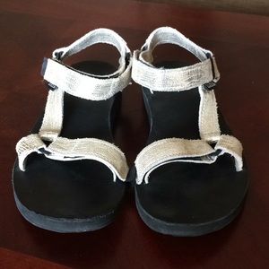 Metallic Gold Teva sandals